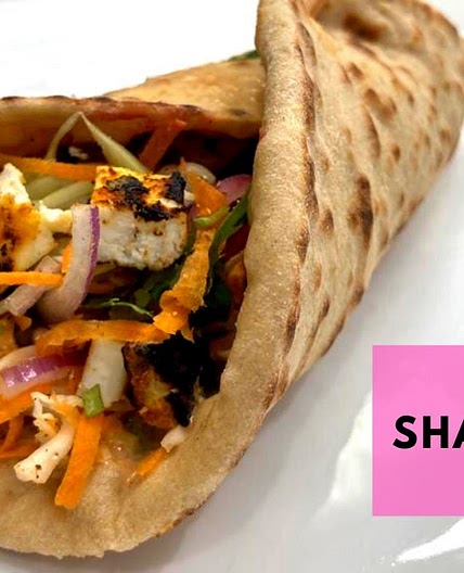 Paneer Shawarma Wrap | Middle Eastern Fusion | Vegetarian | Oil-free