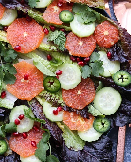 Winter Citrus Salad with Orange Honey Dressing