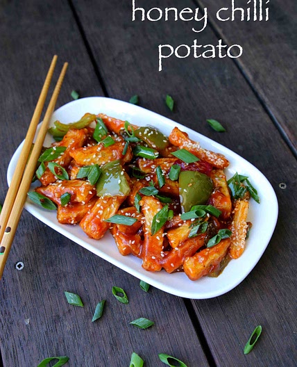 honey chilli potato recipe | how to make crispy honey chilli potato