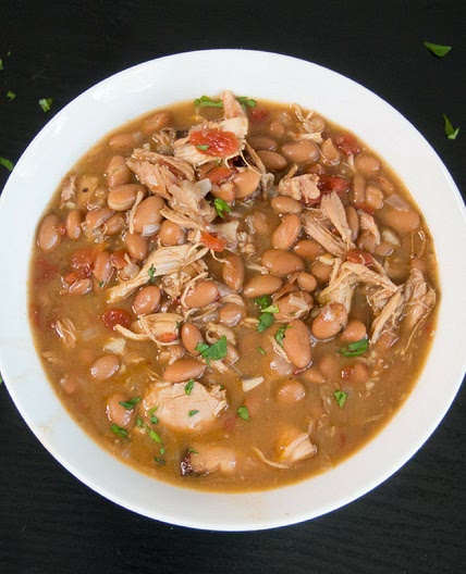 Jalapeño beans with Shredded Chicken