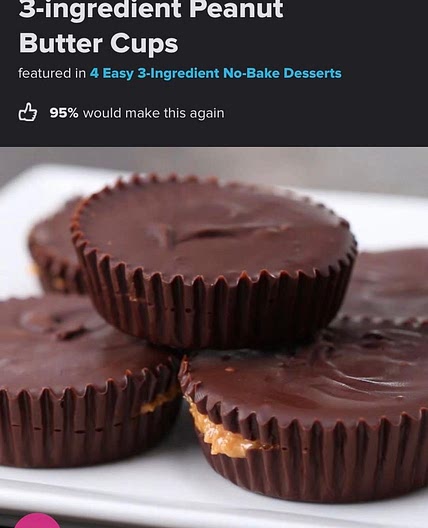 3 ingredient- Peanut butter cups