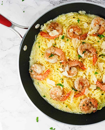Garlic Shrimp Spaghetti Squash