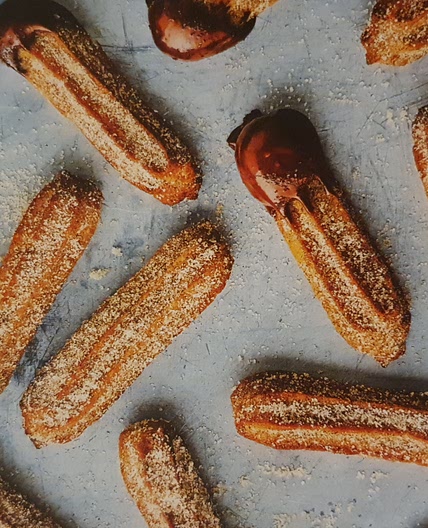 CHURROS and CHOCOLATE SAUCE
