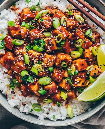 General Tso’s Sticky Tofu - Bianca Zapatka