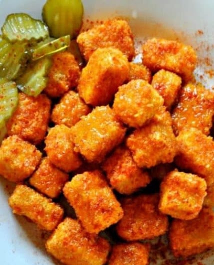 Vegan Nashville Hot Tofu Nuggets - Rabbit and Wolves