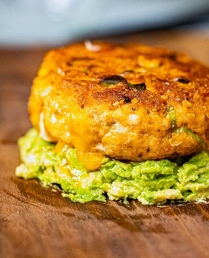 Jalapeno Cheddar Salmon Burger