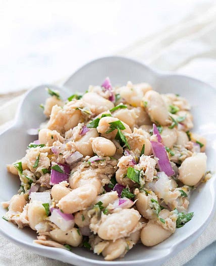 White Bean Salad with Lemon (and Tuna)