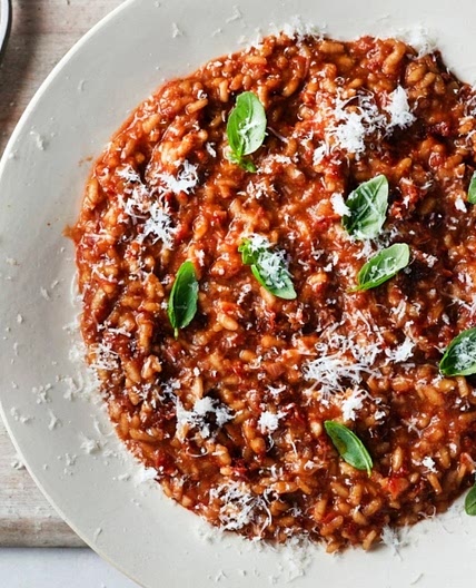 Sundried Tomato and Basil Risotto 