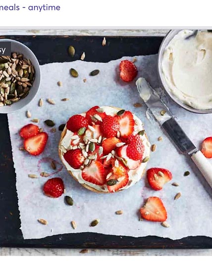 5-reduced- Strawberry cheesecake breakfast bagel