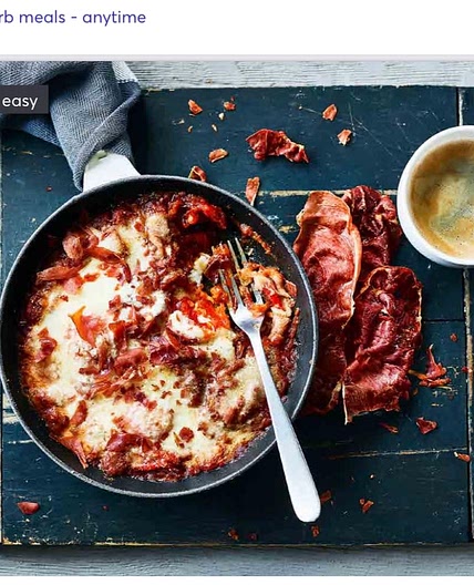 5- reduced- Spicy baked eggs with ham
