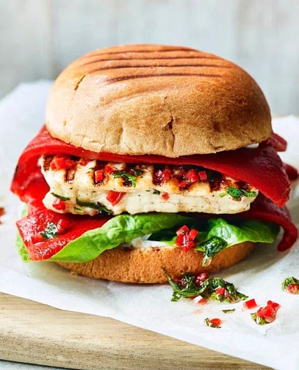 Halloumi Burger with Chilli and Mint