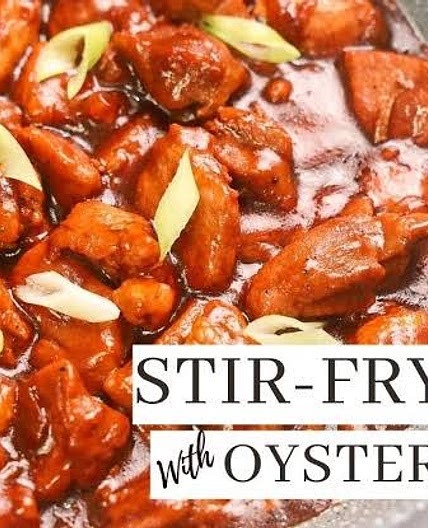 STIR FRY PORK WITH OYSTER SAUCE