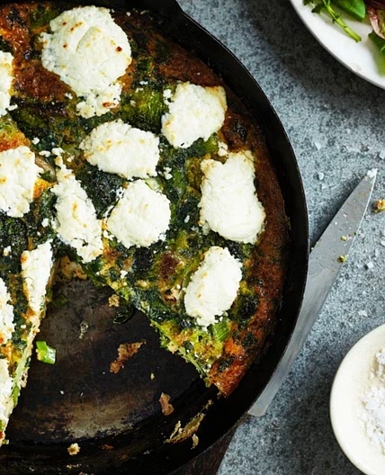 Broccoli and Goats Cheese Frittata 