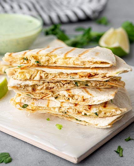 Quick and Easy Leftover Chicken Quesadillas