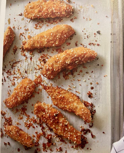 Garlic sesame shnitzel