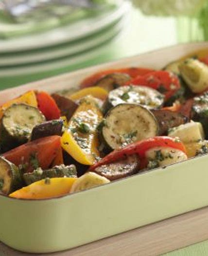 Pesto roasted vegetables