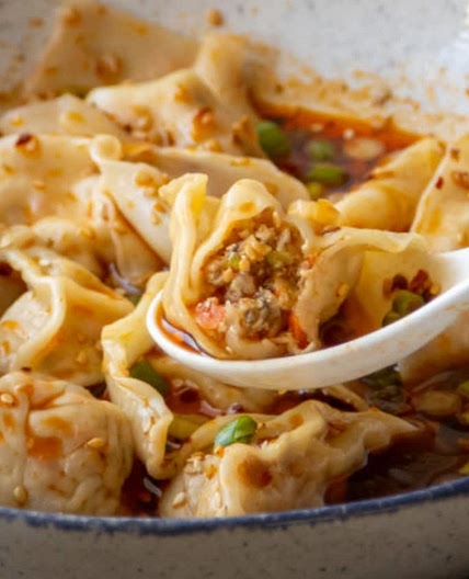 Vegan Wonton in Red Chili Oil - 红油抄手 - WoonHeng