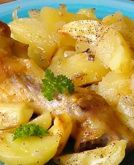 Куриные ножки с картошкой в духовке