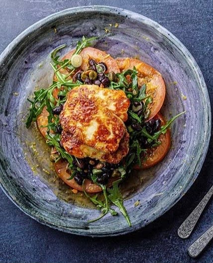 Honey Halloumi salad 