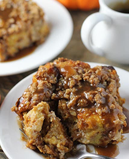 Overnight Pumpkin Cream Cheese French Toast