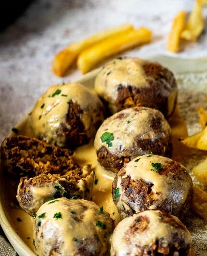 Vegan Swedish Meatballs - Ve Eat Cook Bake