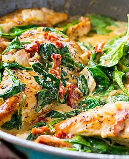 Low Carb Creamy Tuscan Chicken