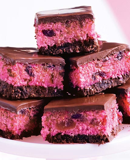 Cherry Ripe slice