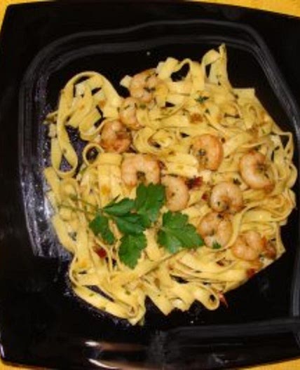 Nudeln : -Pasta mit Garnelen-