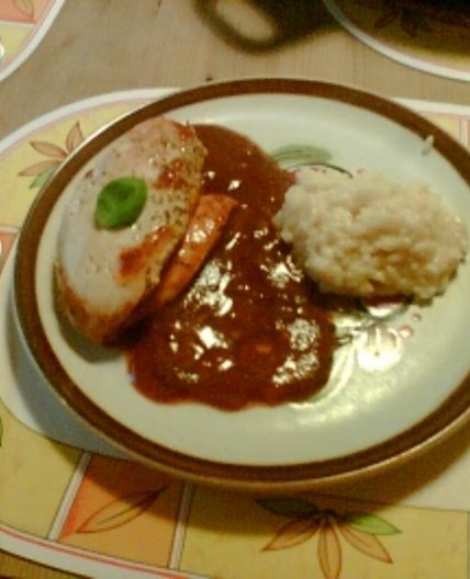mediteranes Hähnchenfilet mit Risotto quattro formaggi