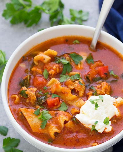 One Pot Lasagna Soup