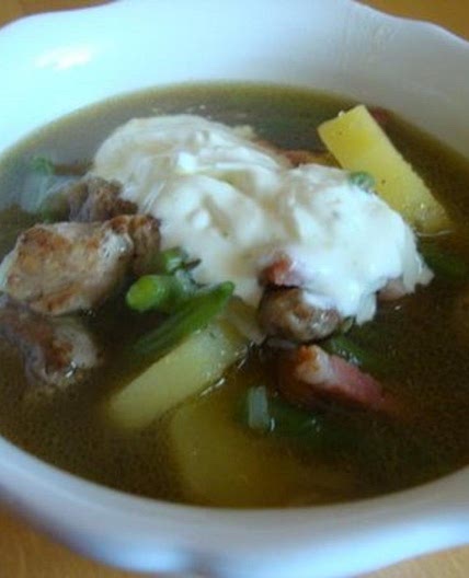 Grüne Bohnen-Fleisch Topf