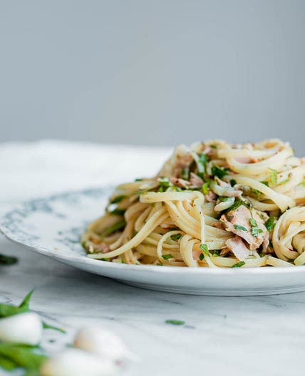 Tuna Pasta with Capers and Parsley