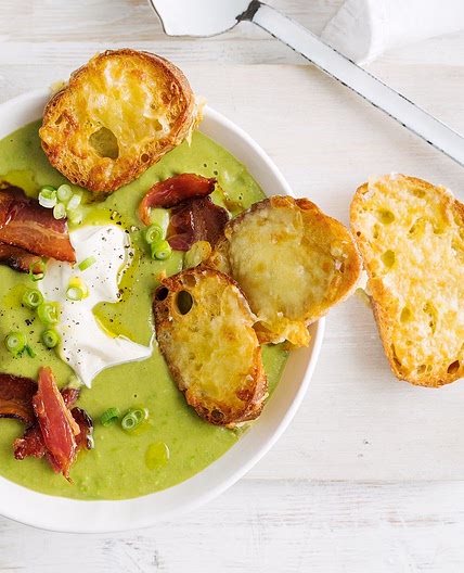 Fully-loaded slow-cooker pea soup