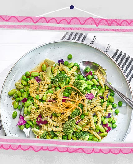 STEP 2 HACK Green Pesto Flavour Pasta with Veggies