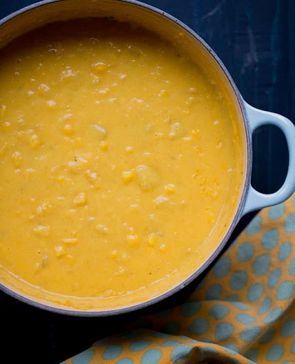 Corn Chowder Vegetarian and with Shrimp and Bacon