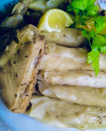 Stuffed Cabbage with Chicken, (محشي ملفوف على دجاج).