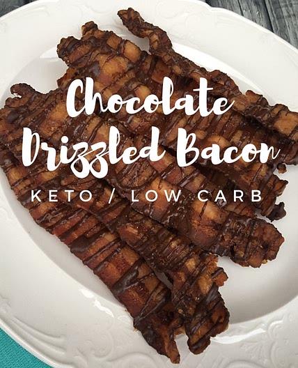 Chocolate Drizzled Bacon {keto/low carb}