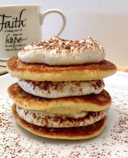 Tiramisu Pancakes - Keto, Low Carb, Sugar & Gluten Free