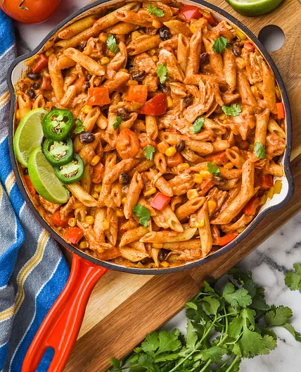 One Pot Southwestern Alfredo Pasta