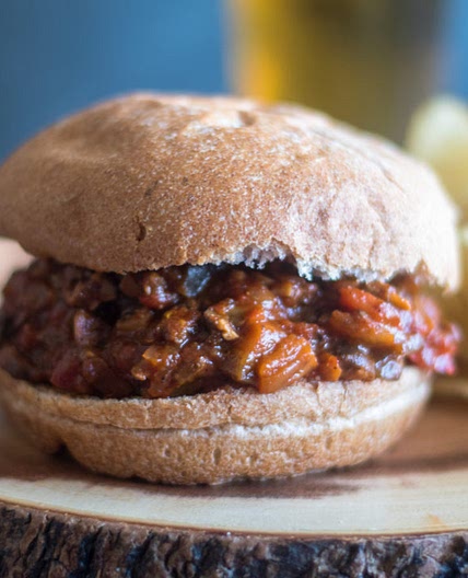 Vegan Mushroom and Eggplant Sloppy Joes