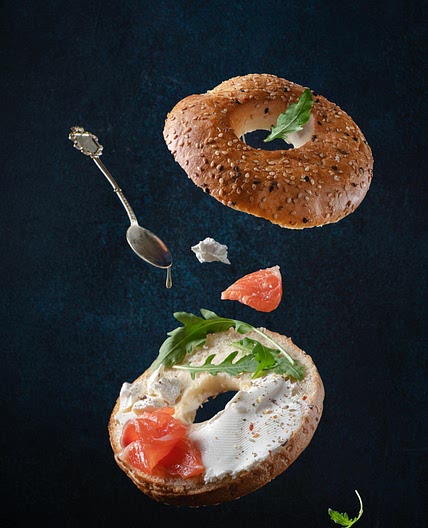 Posh breakfast bagel