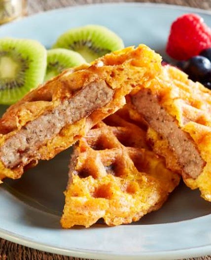 Sausage Stuffed Chaffle
