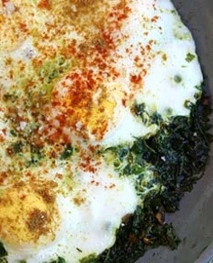 Green Buttered Eggs - Keto and Low Carb recipes
