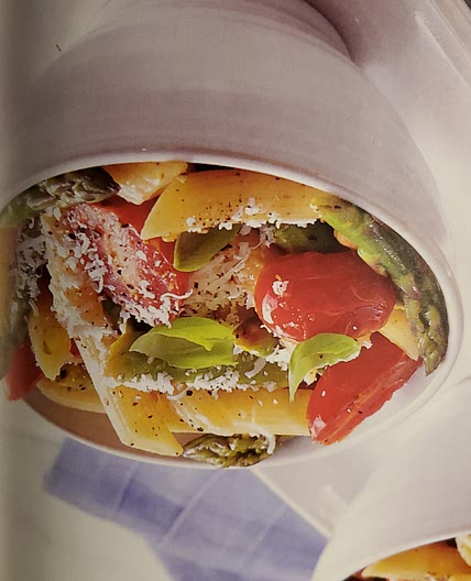 SPRING PASTA WITH ASPARAGUS AND GRAPE TOMATOES