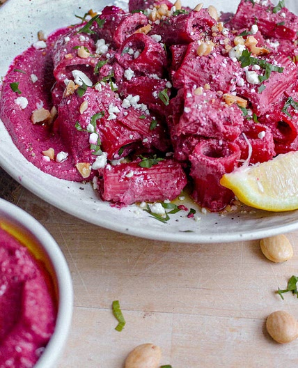 Beet-Tahini Pasta