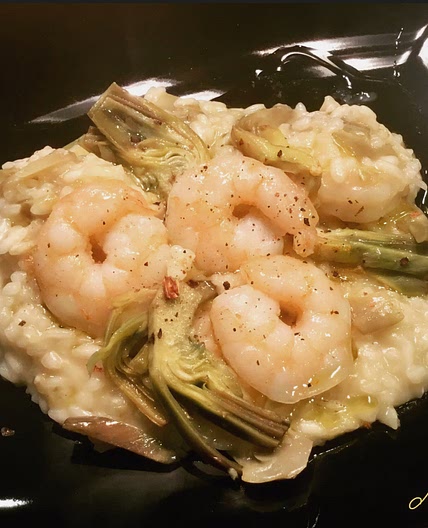Risotto with Artichokes and Shrimps