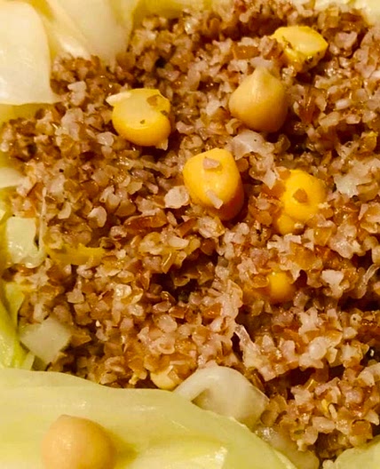 Bulgur with Cabbage or Taboulit Malfouf (برغل عاملفوف)