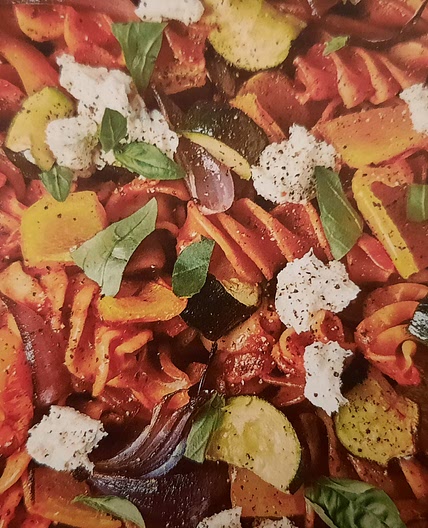 Baked Ratatouille Fusilloni With Goats' Cheese (V)