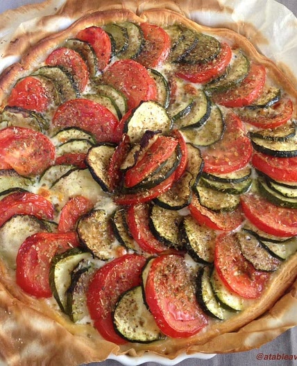 Tarte Courgettes Tomates Chèvre