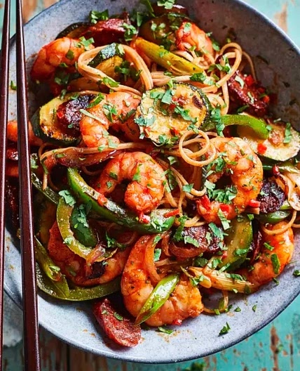 Prawn and Chorizo Stir Fry